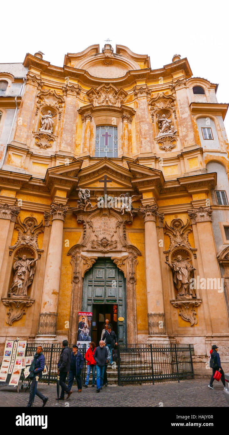 Santa Maria Maddalena chruch in the city of Rome Stock Photo - Alamy