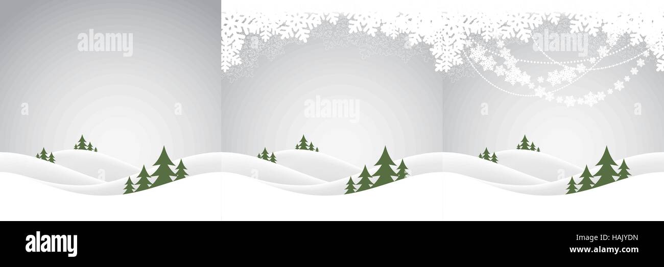 set of christmas landscapes Stock Vector Image & Art - Alamy
