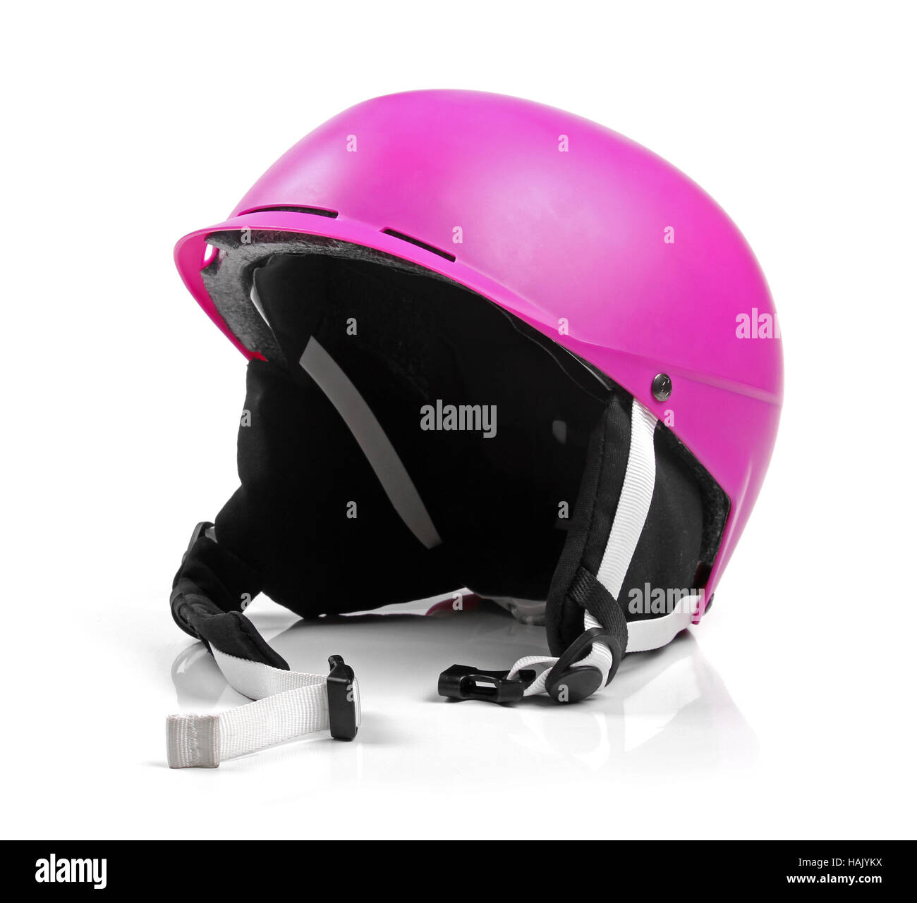 pink helmet isolated on white Stock Photo
