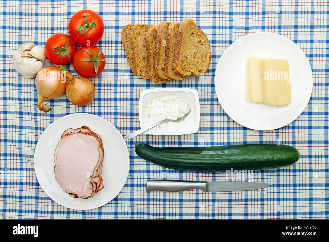breakfast table Stock Photo