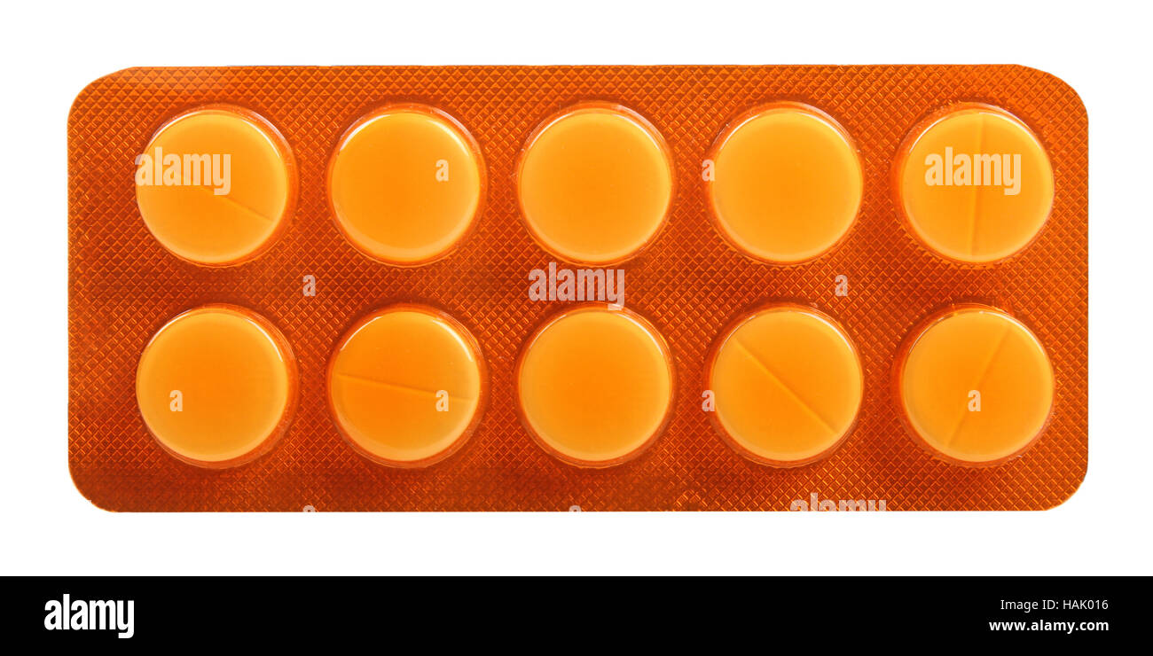 pack of pills isolated on white Stock Photo