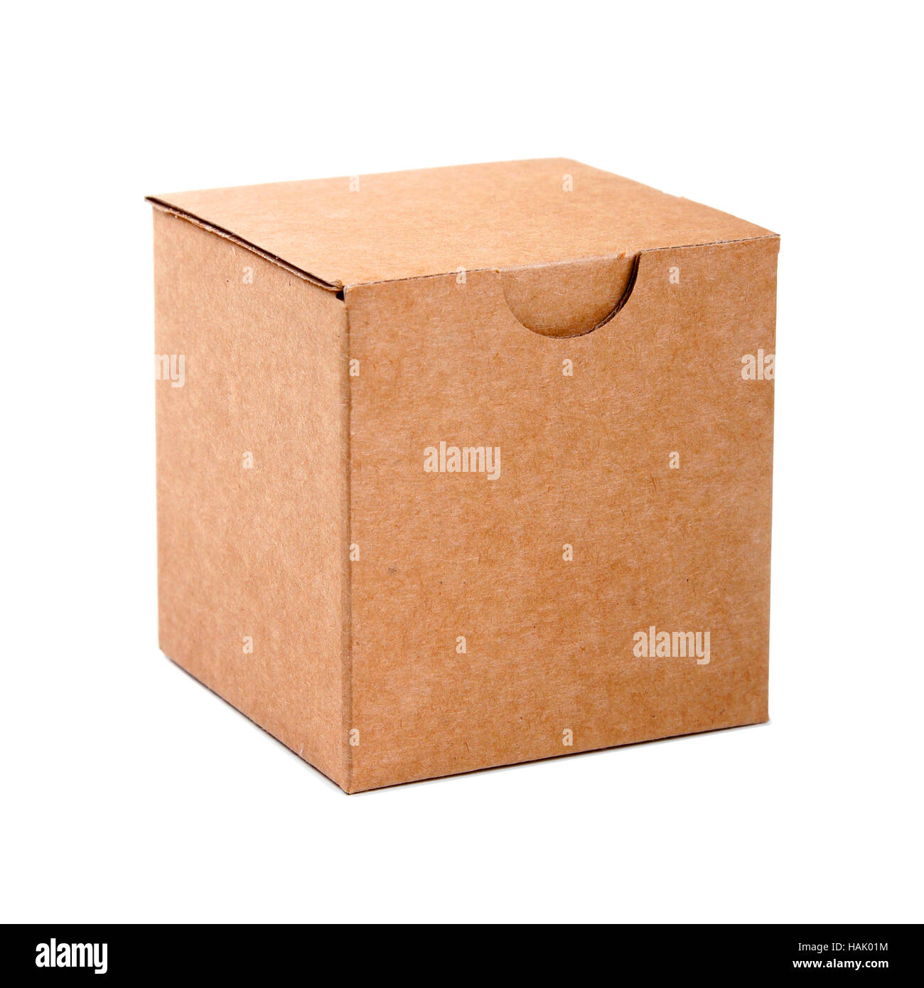 blank cardboard box isolated on white Stock Photo