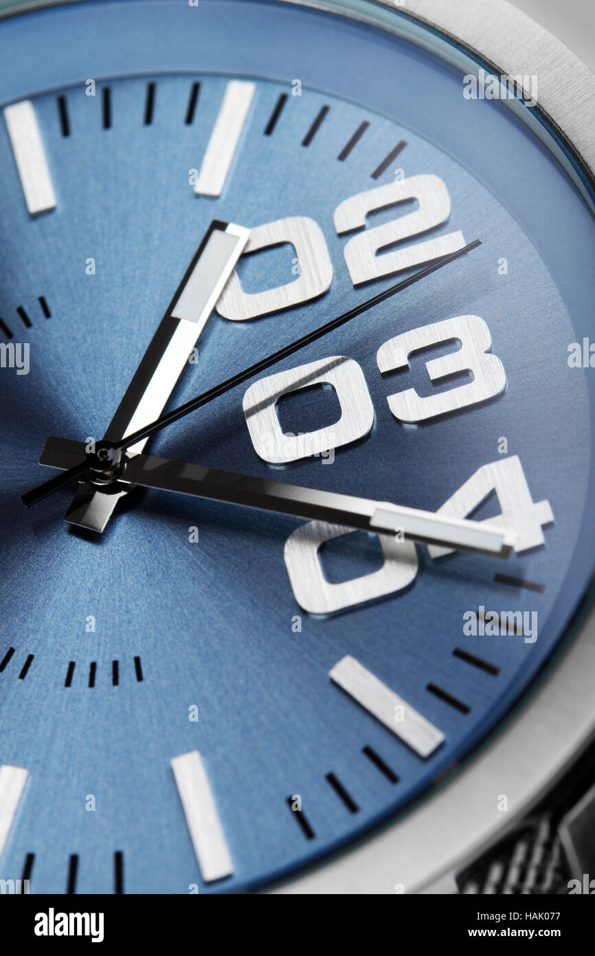 macro shot of watch face detail Stock Photo