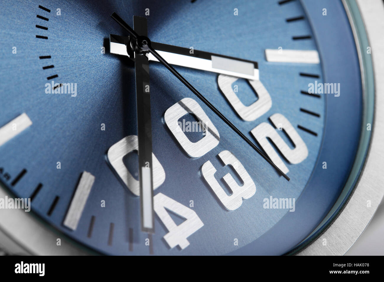 macro closeup of modern luxury wristwatch Stock Photo