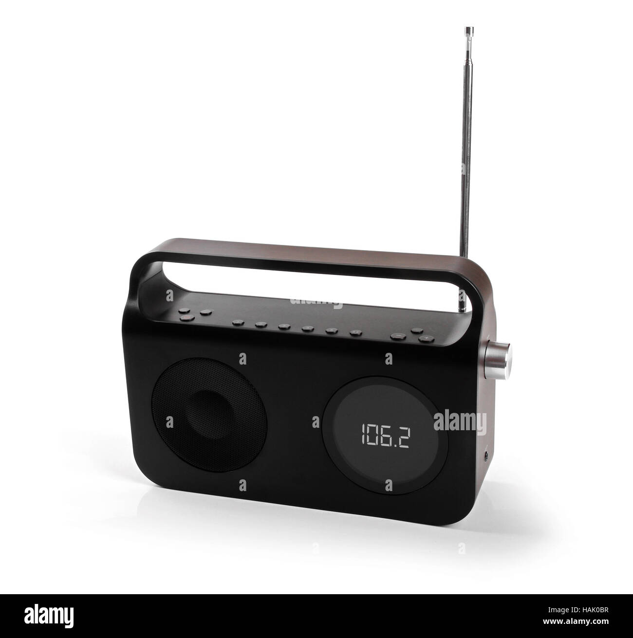 portable radio receiver isolated on white Stock Photo