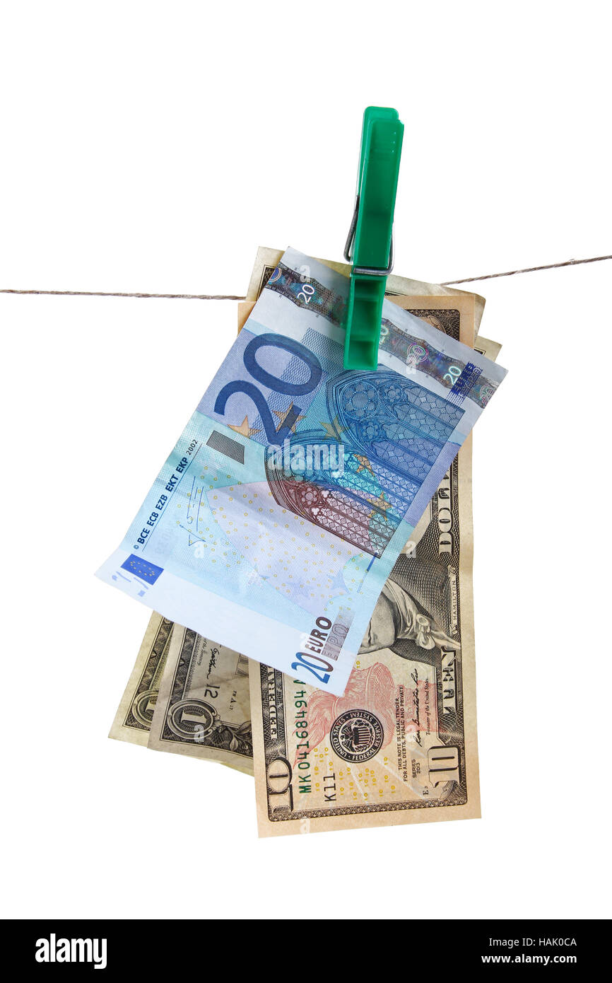 money laundering concept. isolated on white background Stock Photo