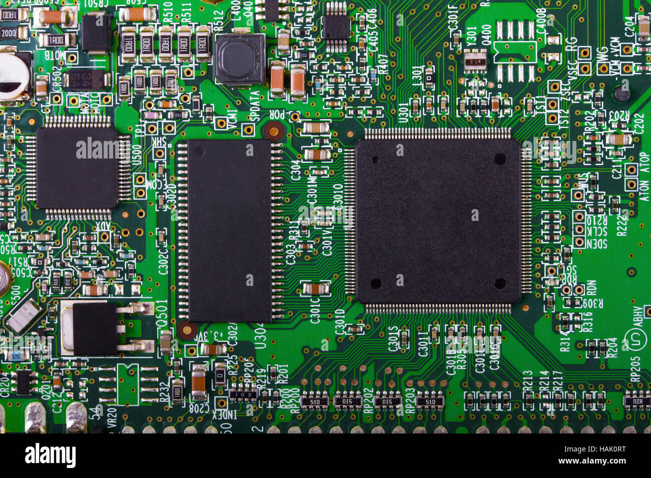 closeup of electronic circuit board Stock Photo