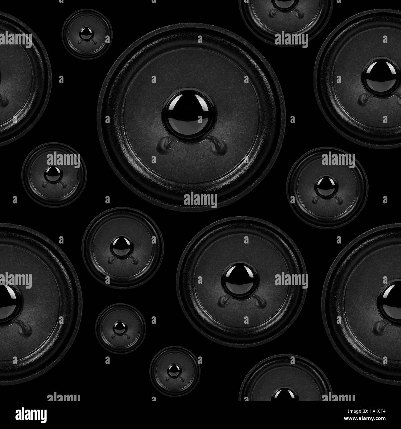 audio speakers, seamless background pattern Stock Photo