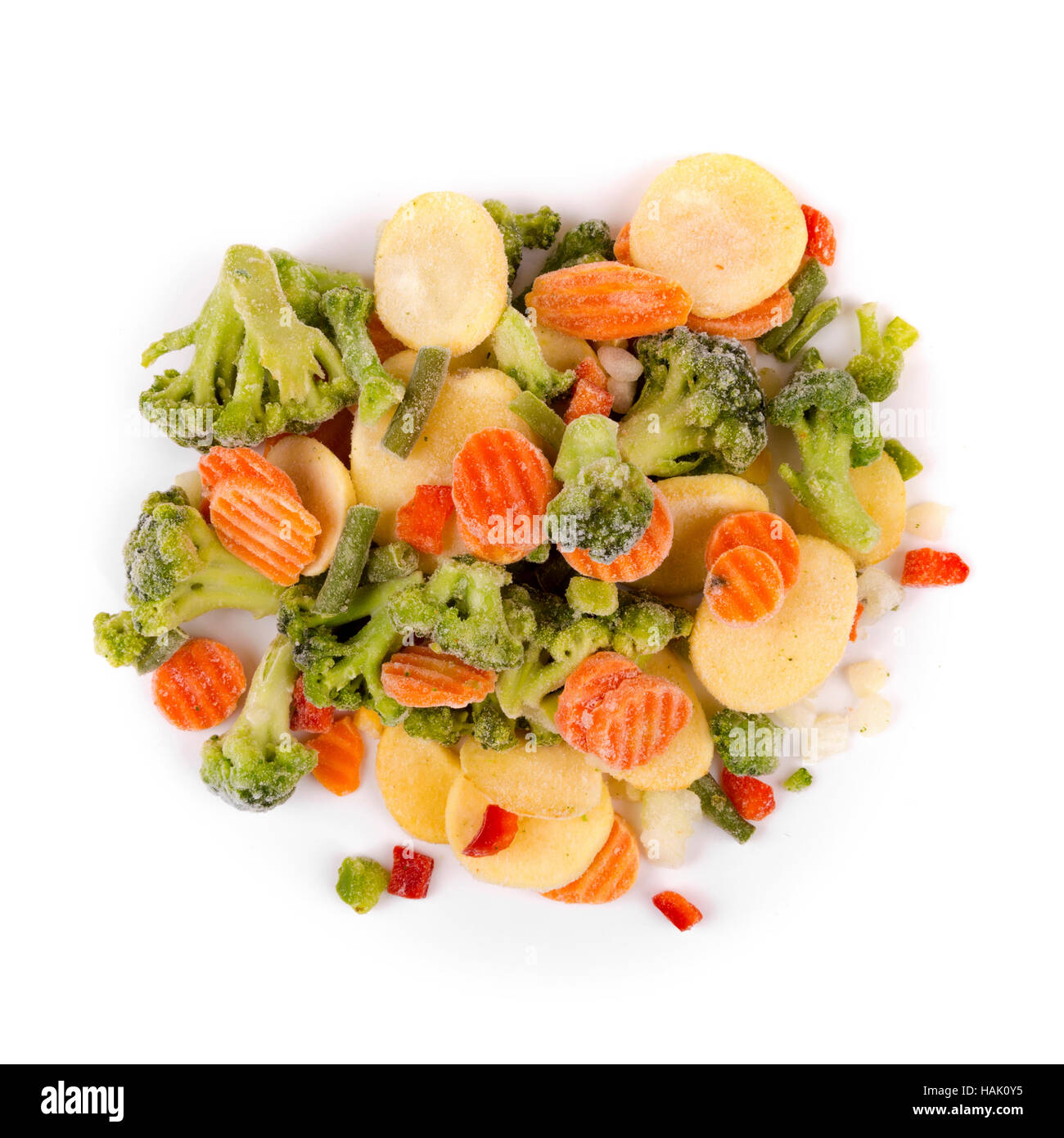 top view of frozen vegetables Stock Photo