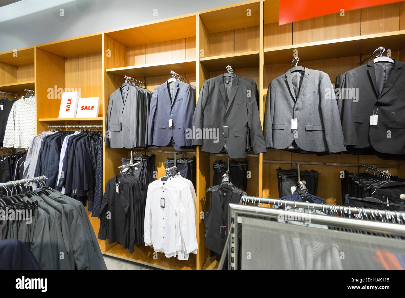 businessman clothing store Stock Photo