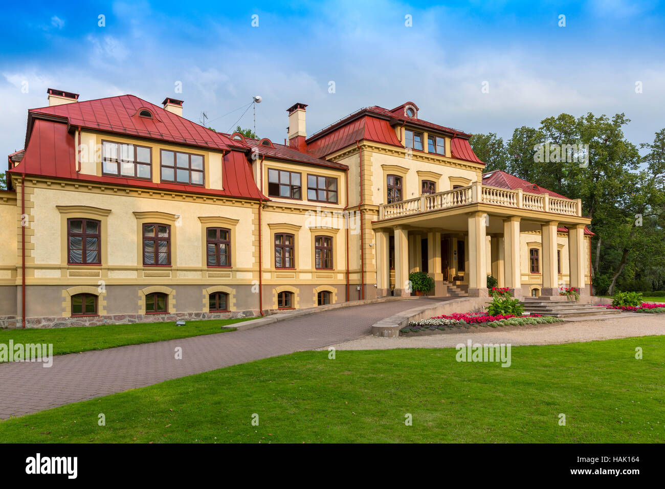 Dikli palace exterior in Latvia Stock Photo