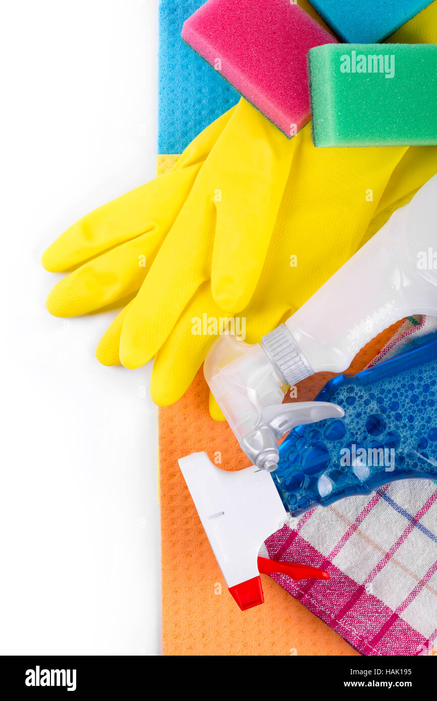 cleaning service products and equipment Stock Photo