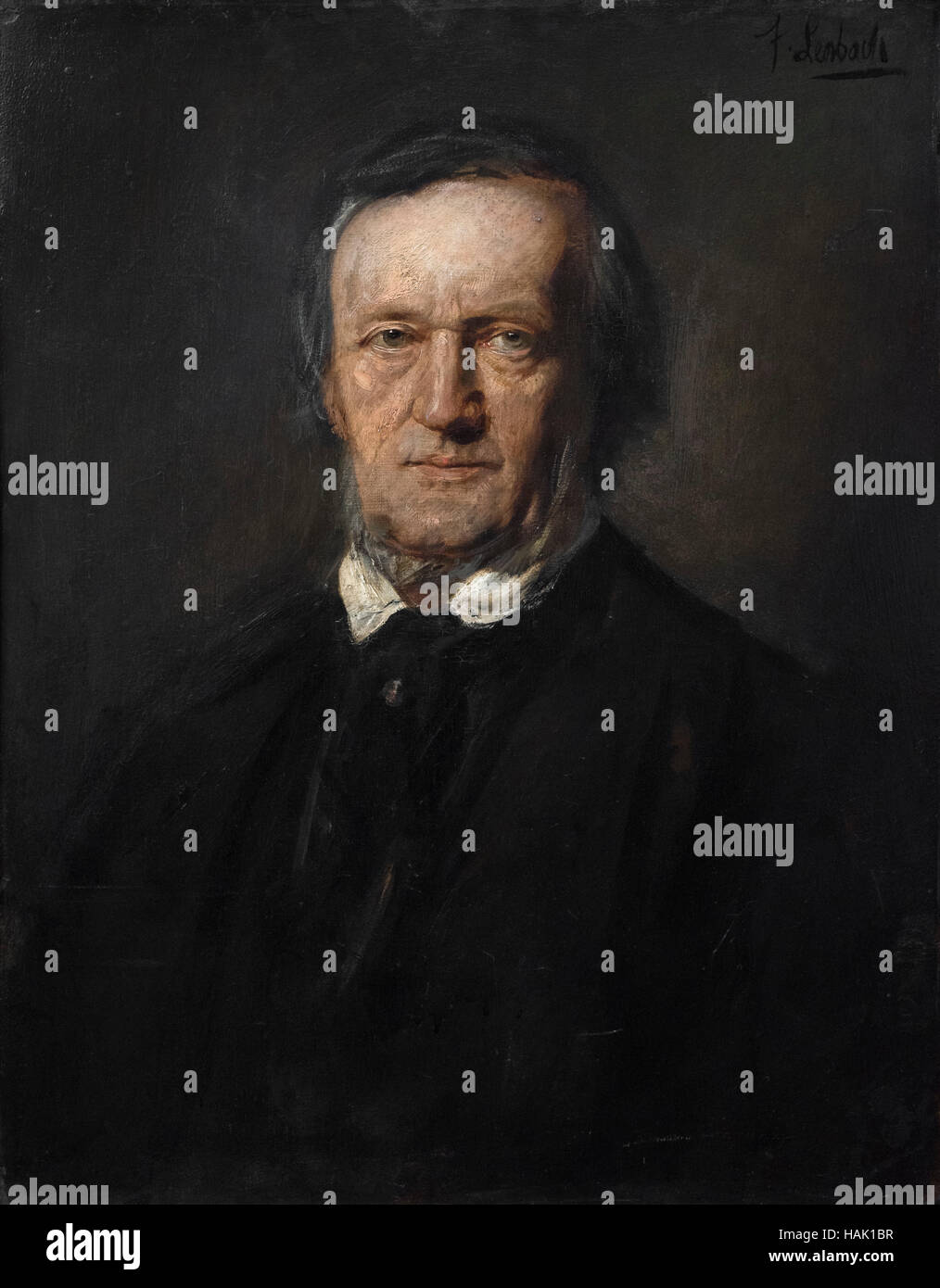 Franz von Lenbach (1836-1904), Portrait of Richard Wagner, 1895. Stock Photo