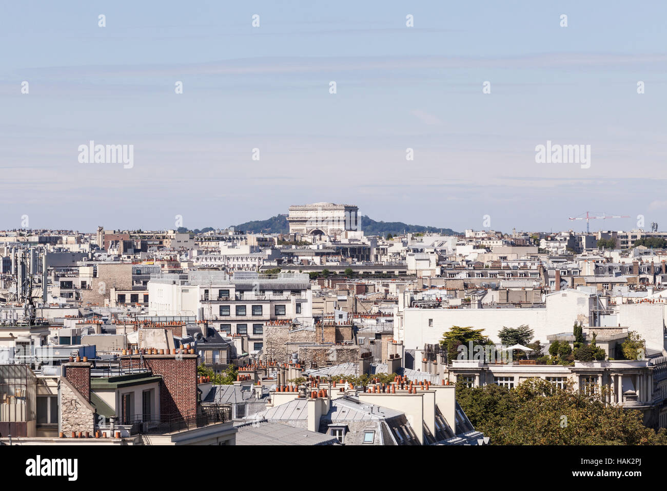 Arc de triomphe rooftop view hi-res stock photography and images - Alamy