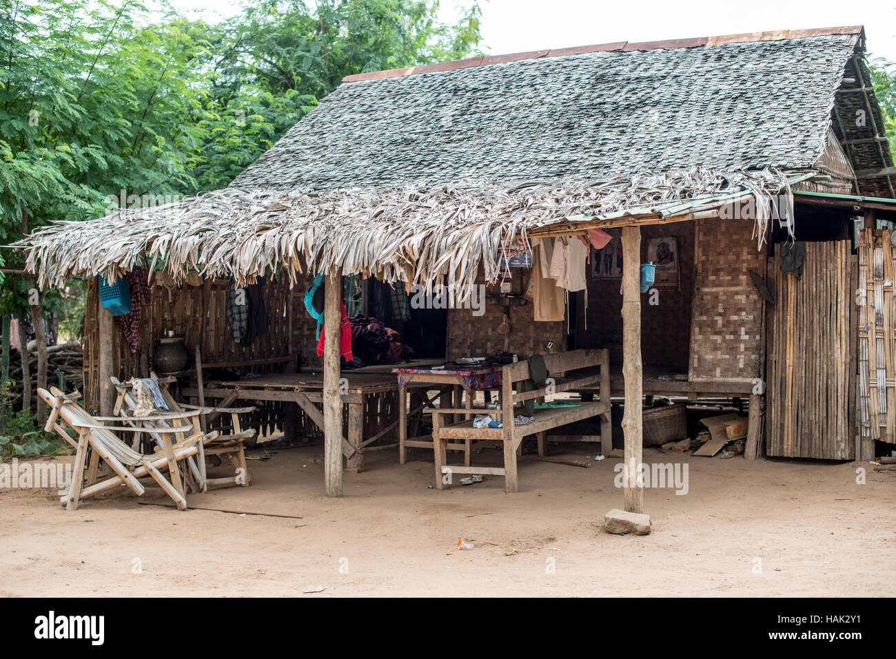 Traditional House Myanmar Village Stock Photos & Traditional House