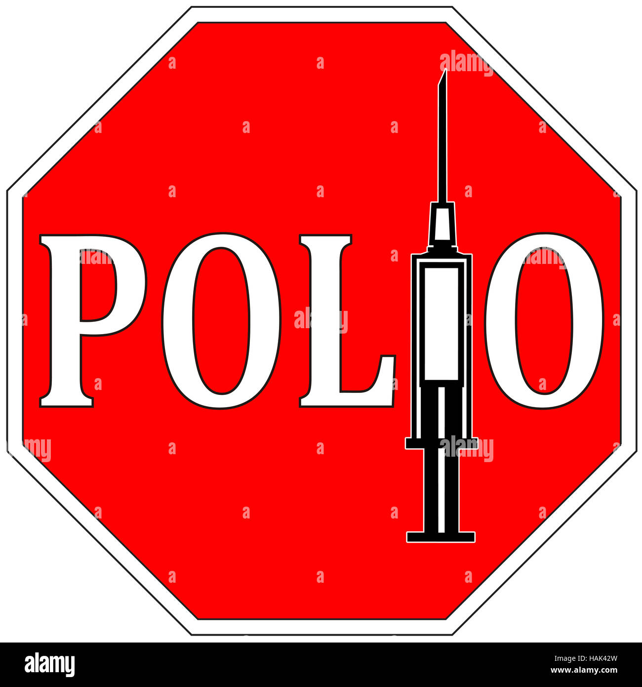Stop Polio Stock Photo