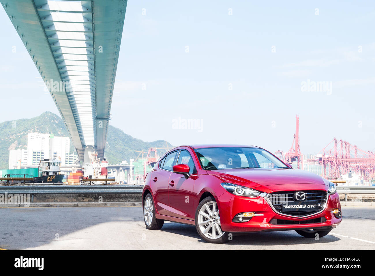 Hong Kong, China Nov 3, 2016 : Mazda3 Drive Day on Nov 3 2016 in Hong Kong. Stock Photo