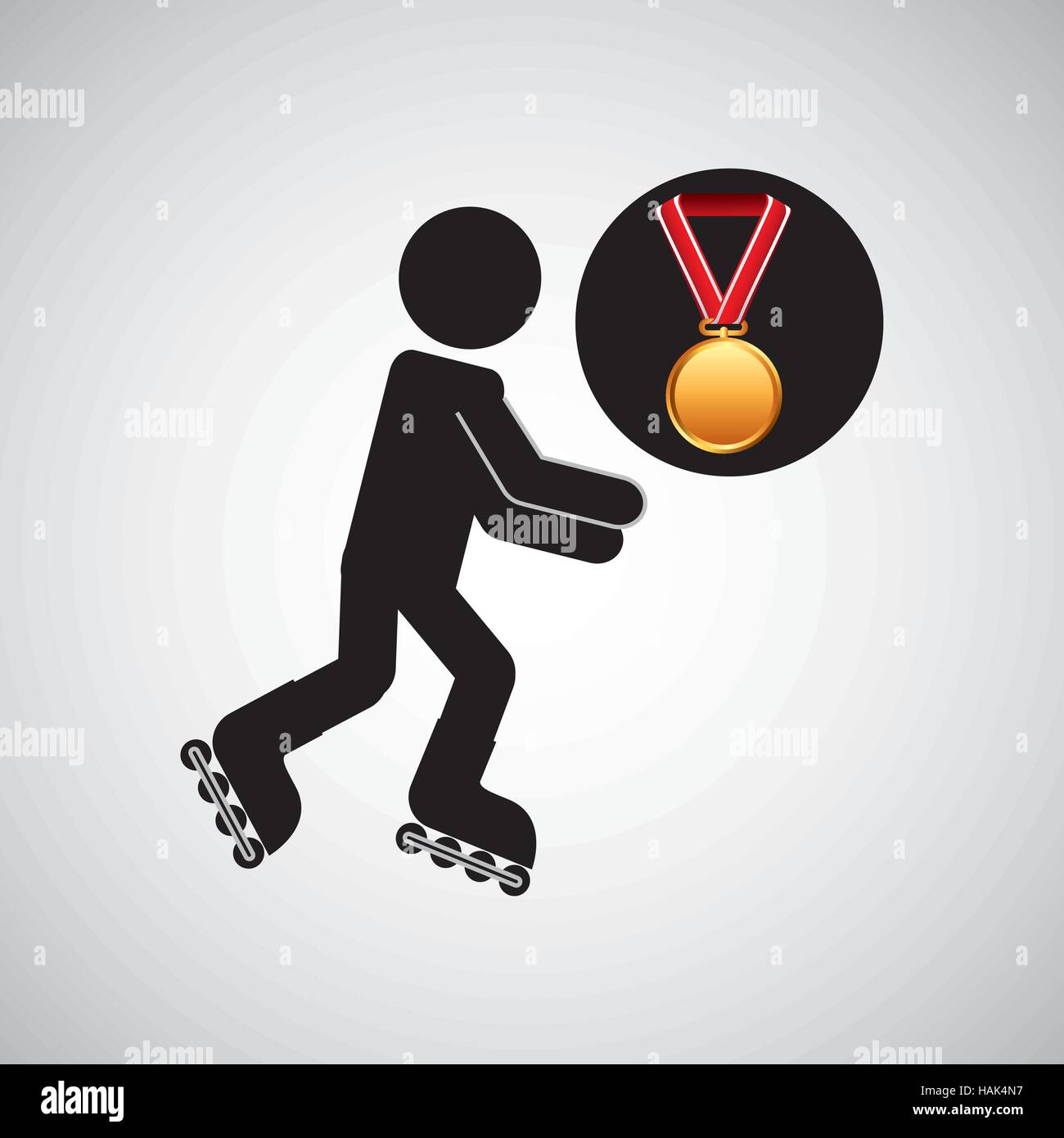 roller skating medal sport extreme graphic vector illustration eps 10 ...