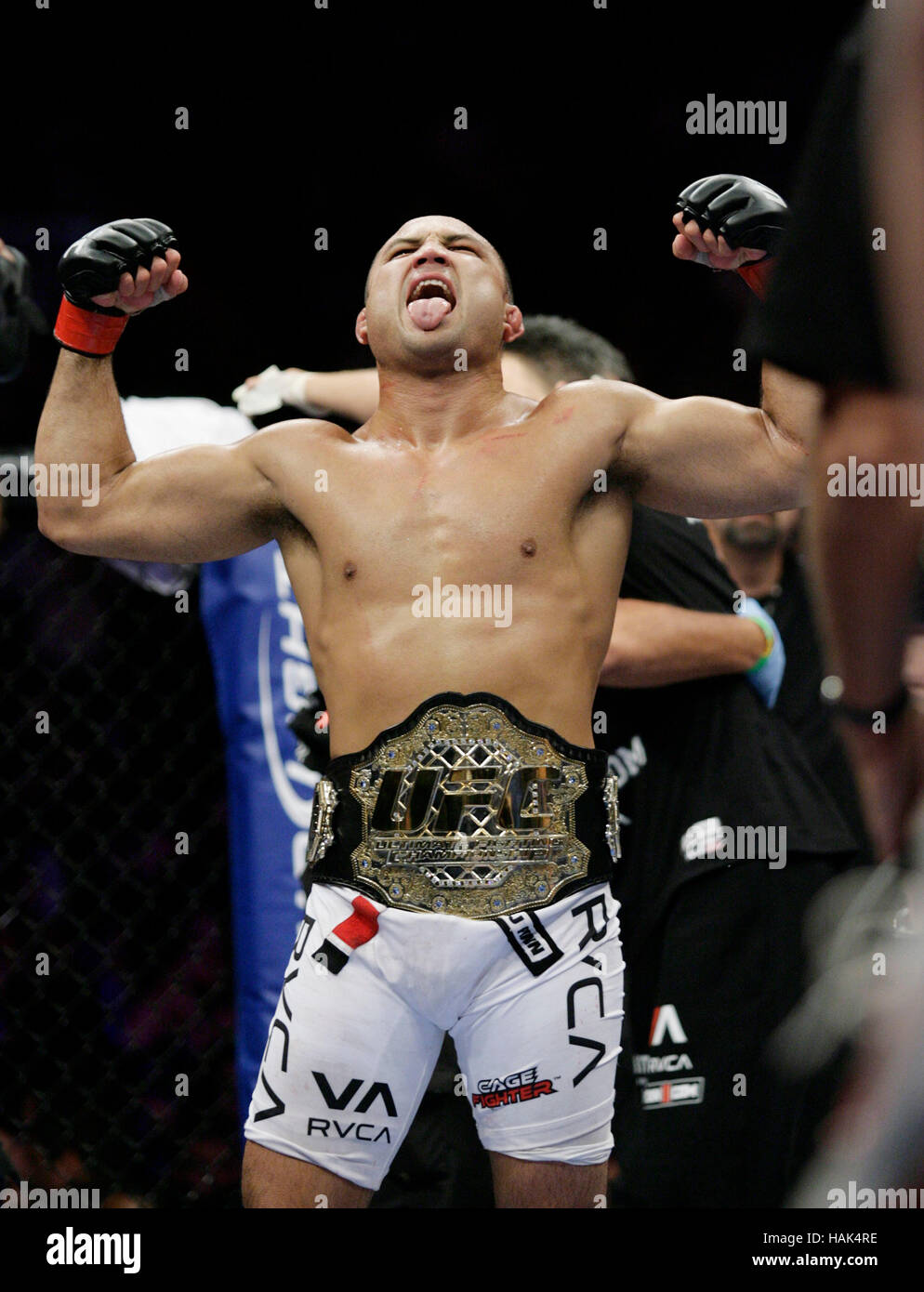 B j penn celebrates victory over hi-res stock photography and images - Alamy