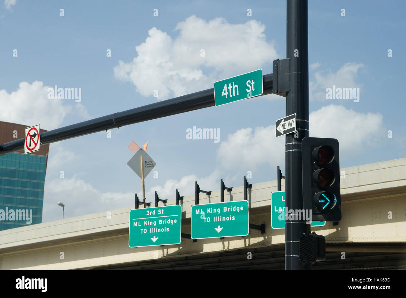 Road Signs In Stlouis Missouri Usa Stock Photo Alamy