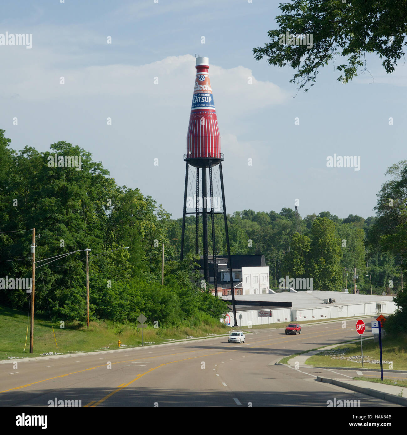 The Brooks Catsup Bottle Water Tower, Collinsville, Illinois, USA Stock  Photo - Alamy