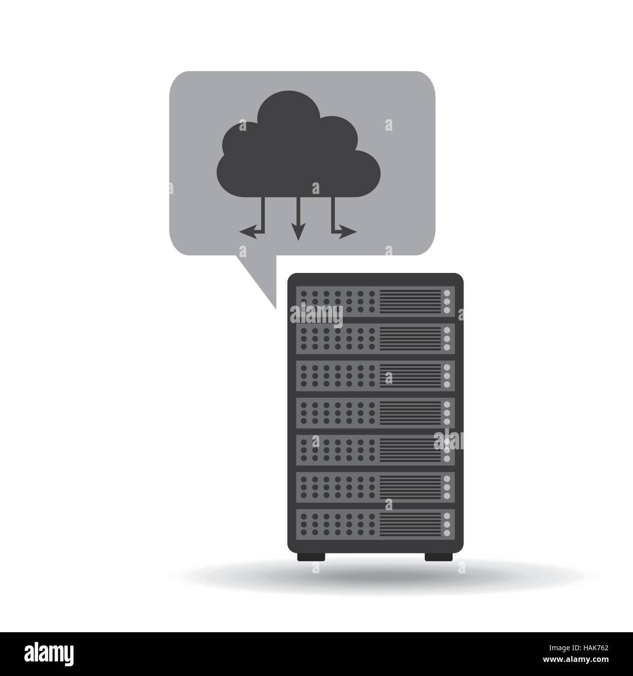 network server concept cloud connection vector illustration eps 10 ...