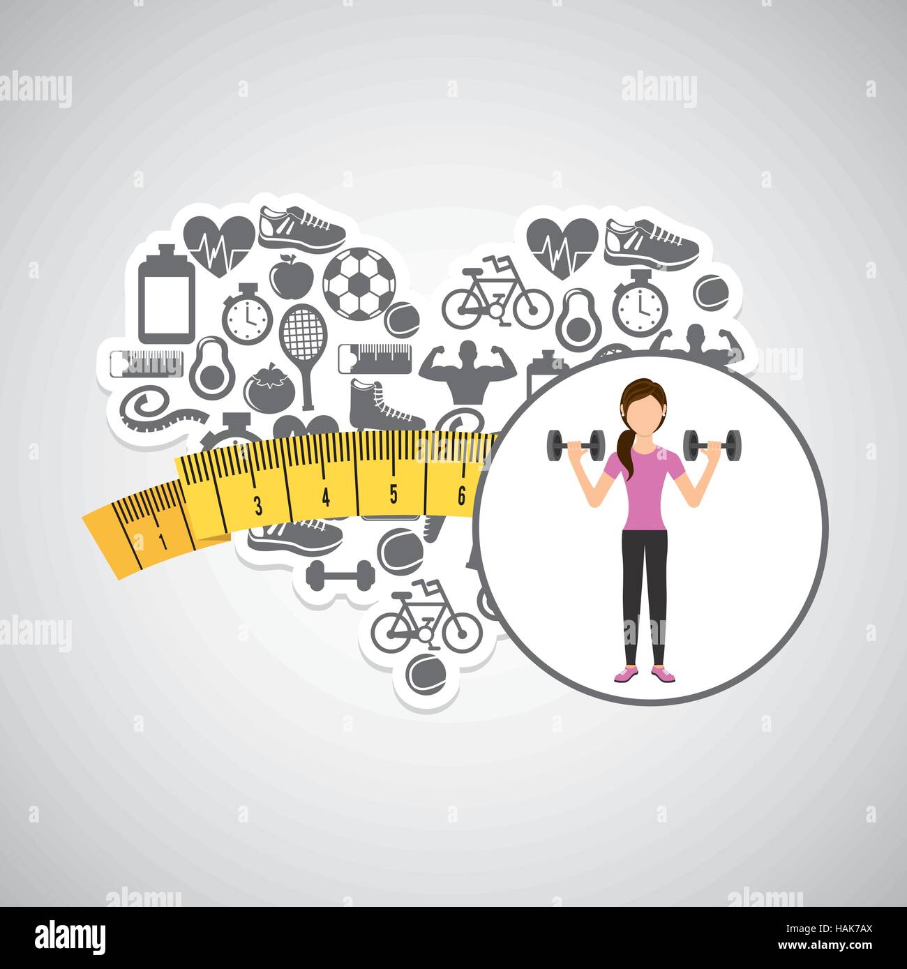 heart weight loss sport girl fitness Stock Vector Image & Art - Alamy