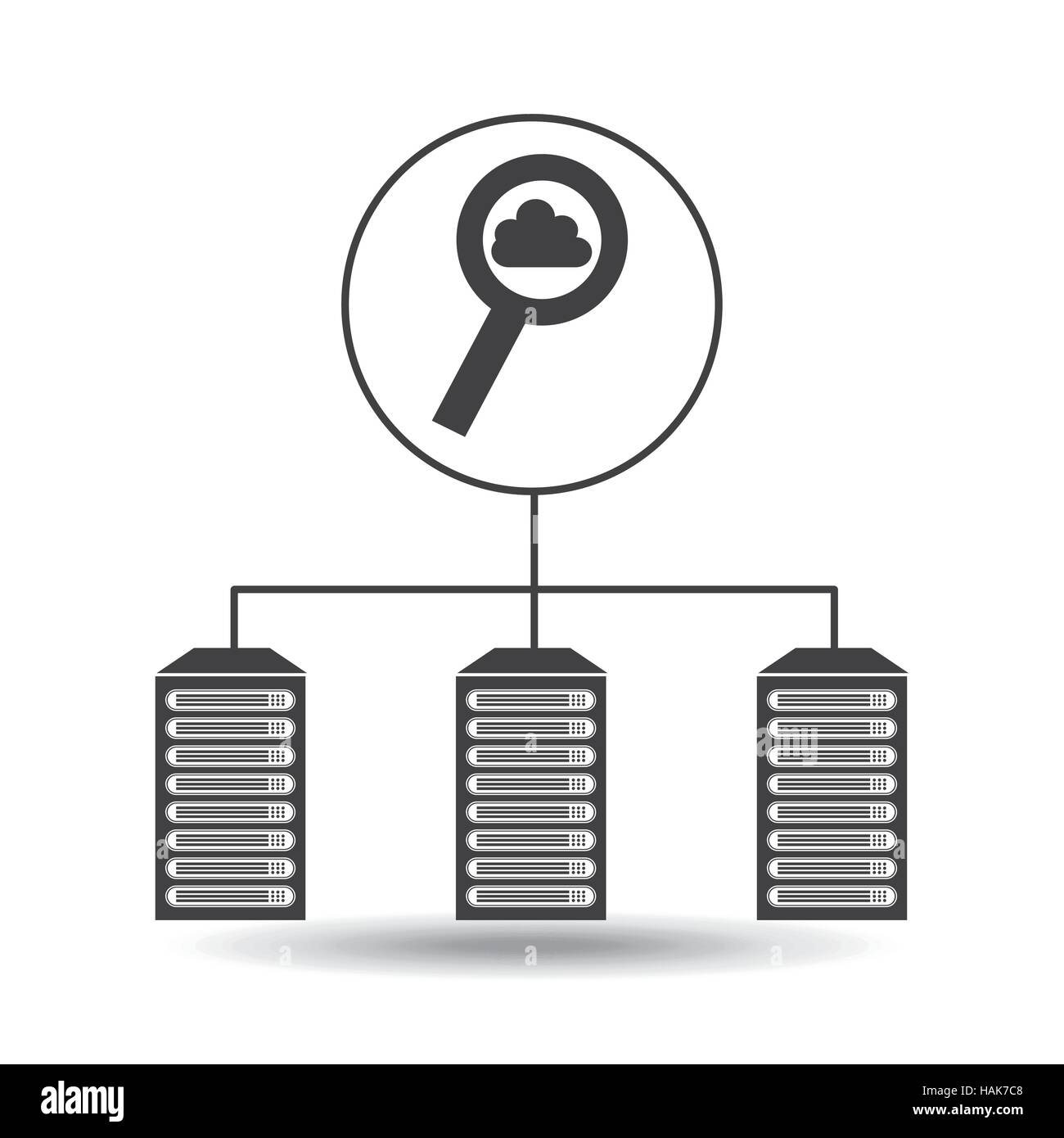 search cloud data center connection vector illustration eps 10 Stock ...