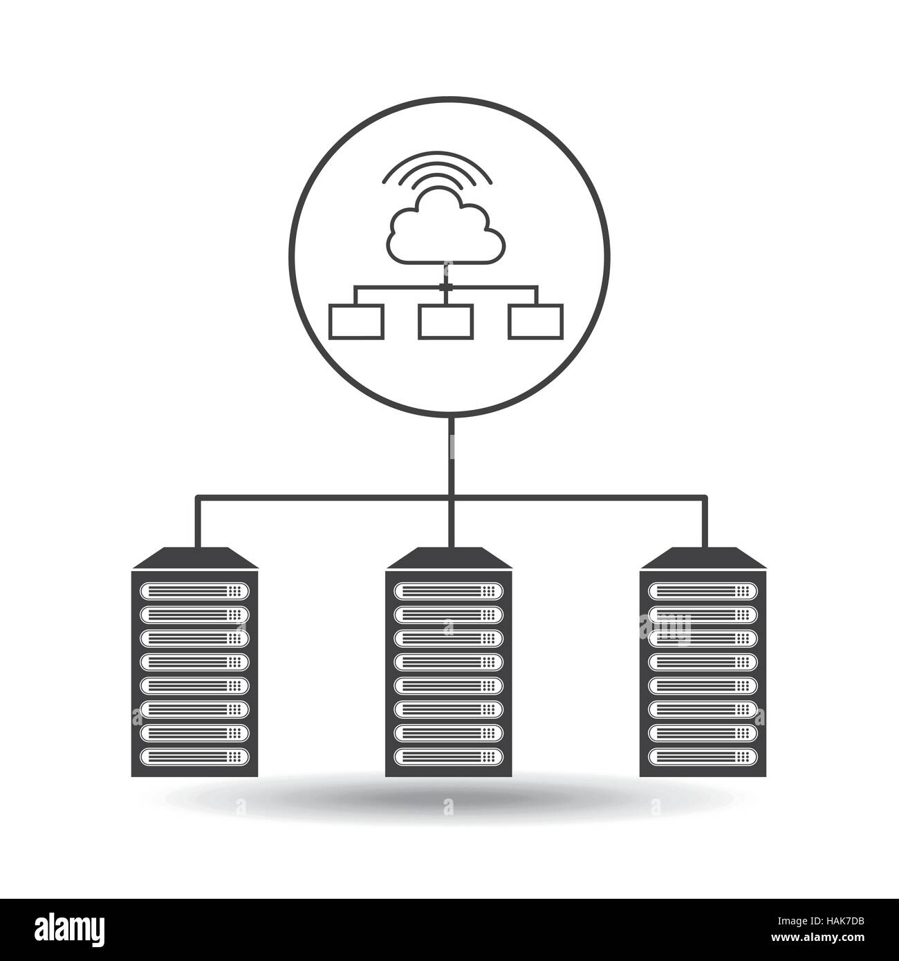 cloud wifi data center connection vector illustration eps 10 Stock ...