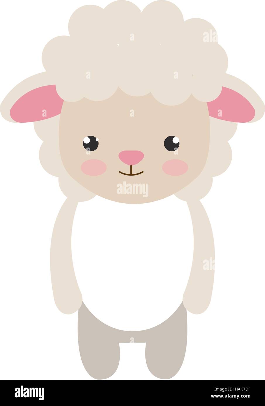 cute little sheep animal character vector illustration design Stock ...