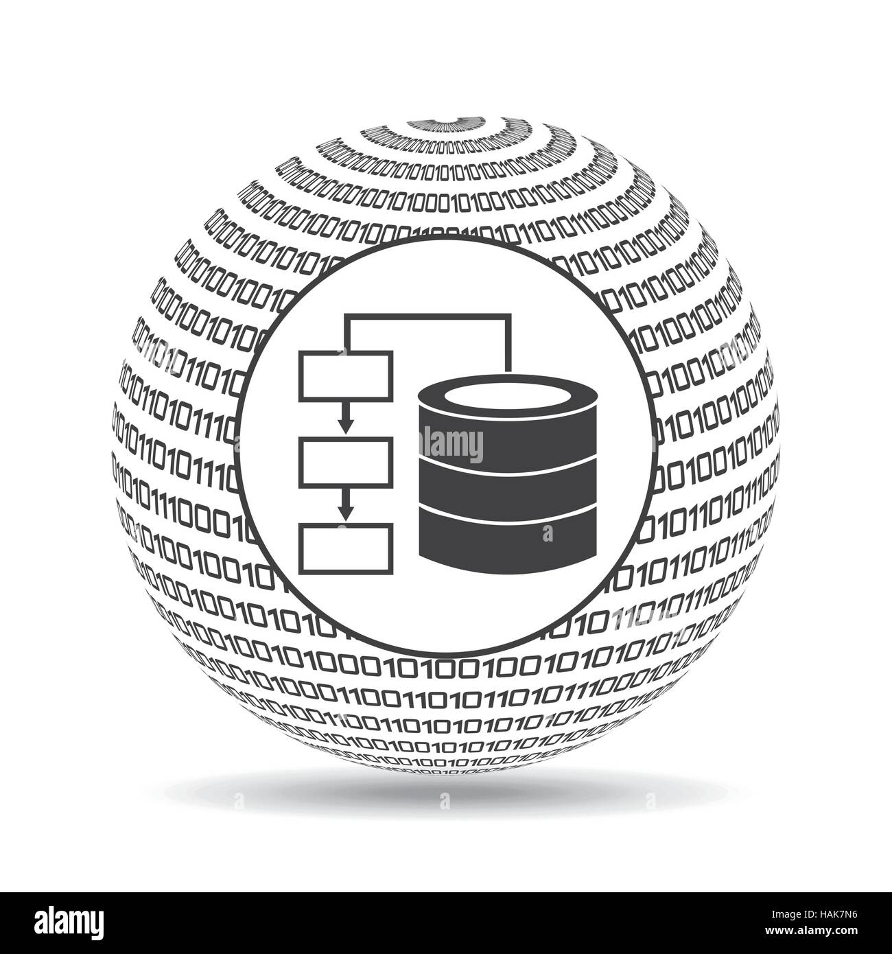 globe binary concept database storage vector illustration eps 10 Stock