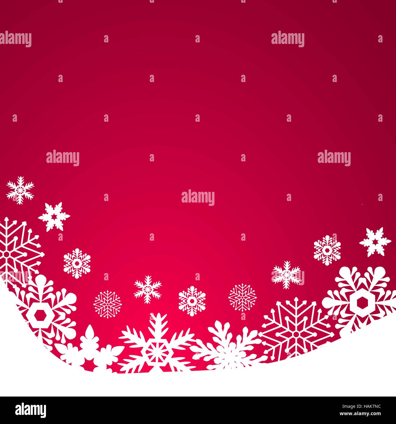 Christmas red background, with snowflakes vector illustration Stock ...