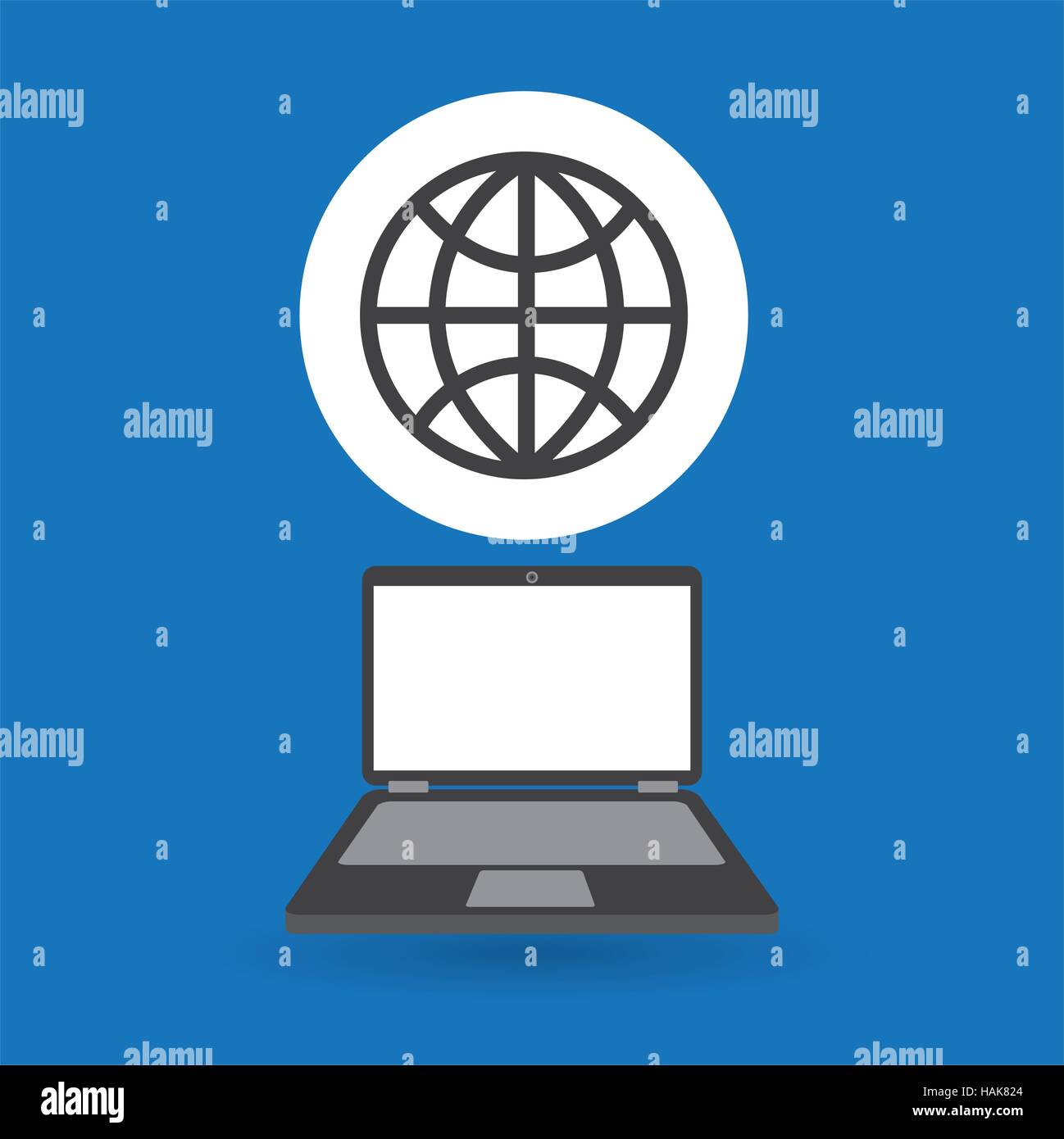 computer analysis data globe world vector illustration eps 10 Stock ...
