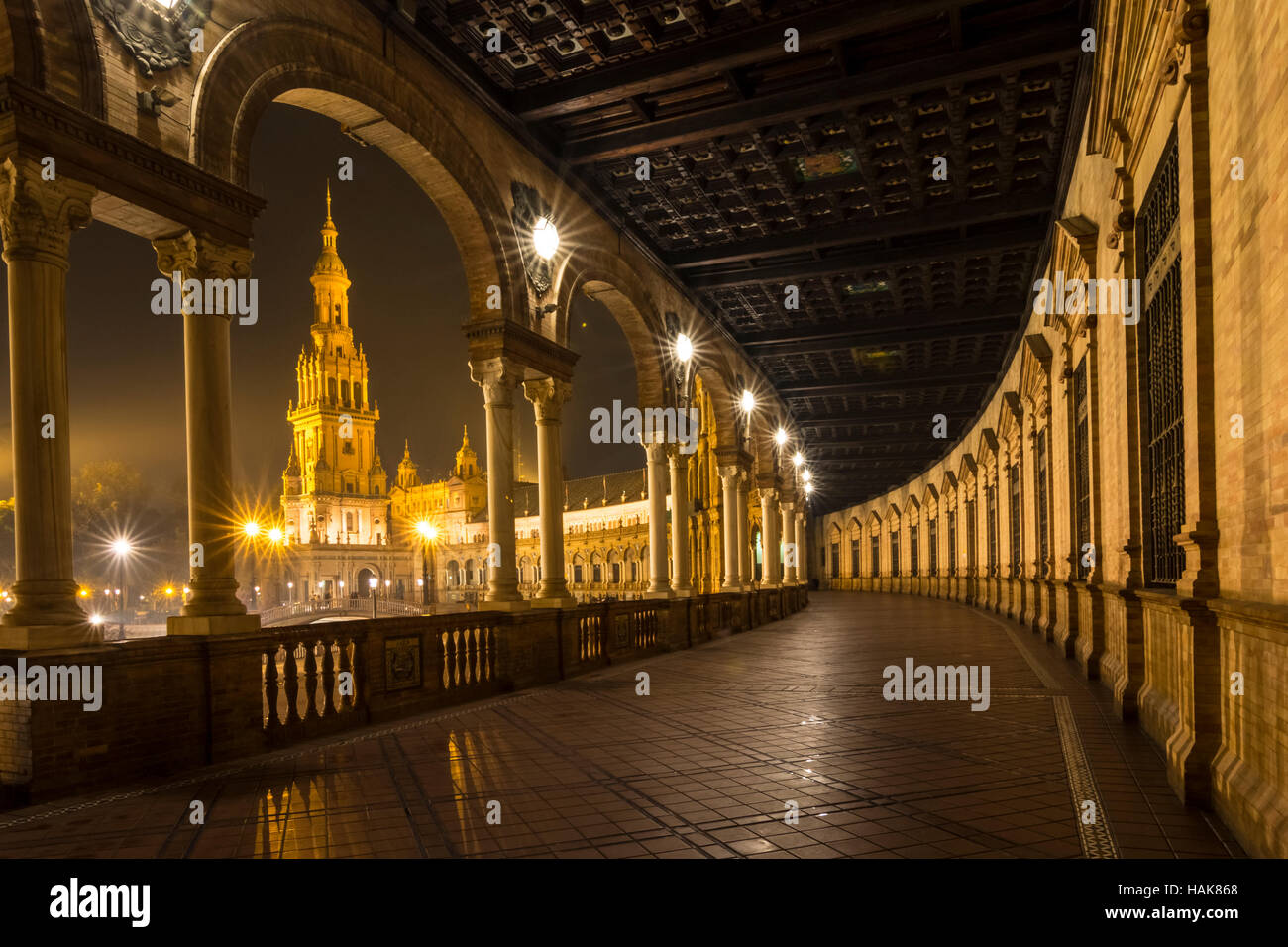 Plaza de espana-spain square-Seville, Andalusia, Spain, Europe. Traditional bridge detail Stock Photo