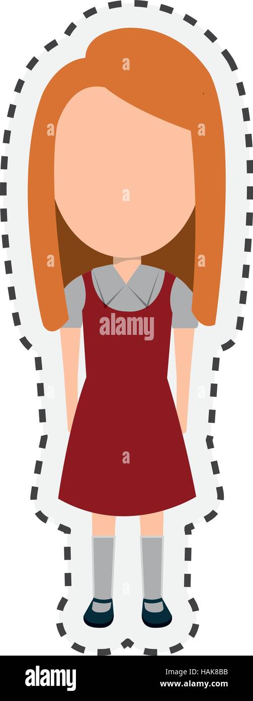 girl student character isolated icon vector illustration design Stock ...