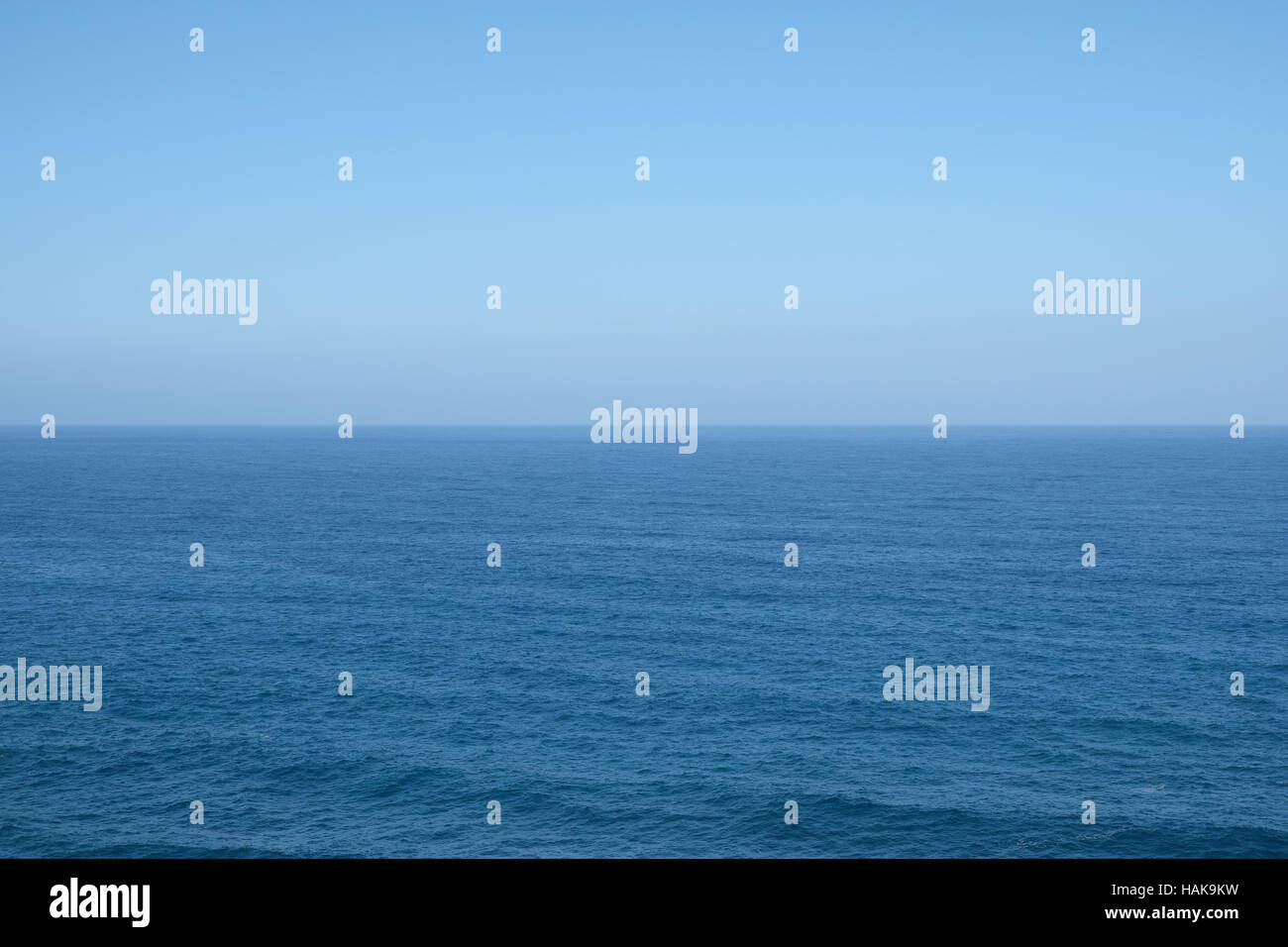ocean horizon,  clear blue sky background Stock Photo