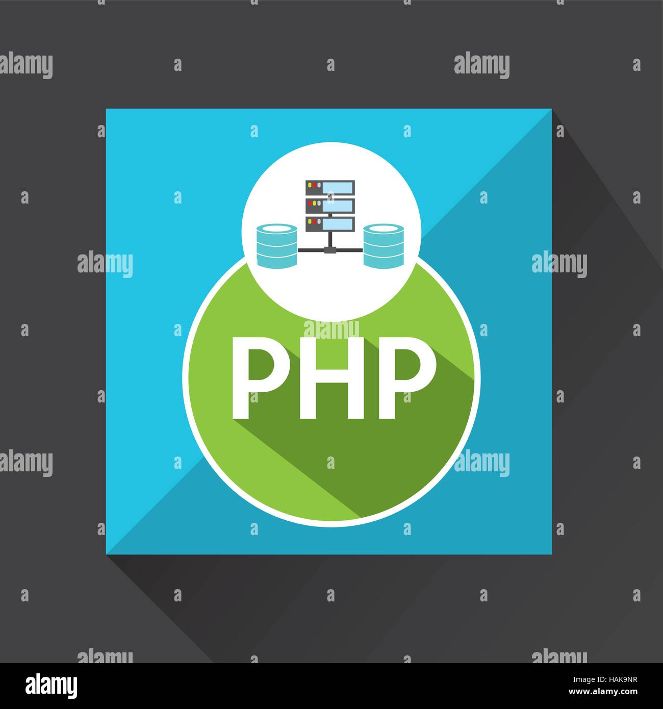 php language data base storage vector illustration eps 10 Stock Vector ...
