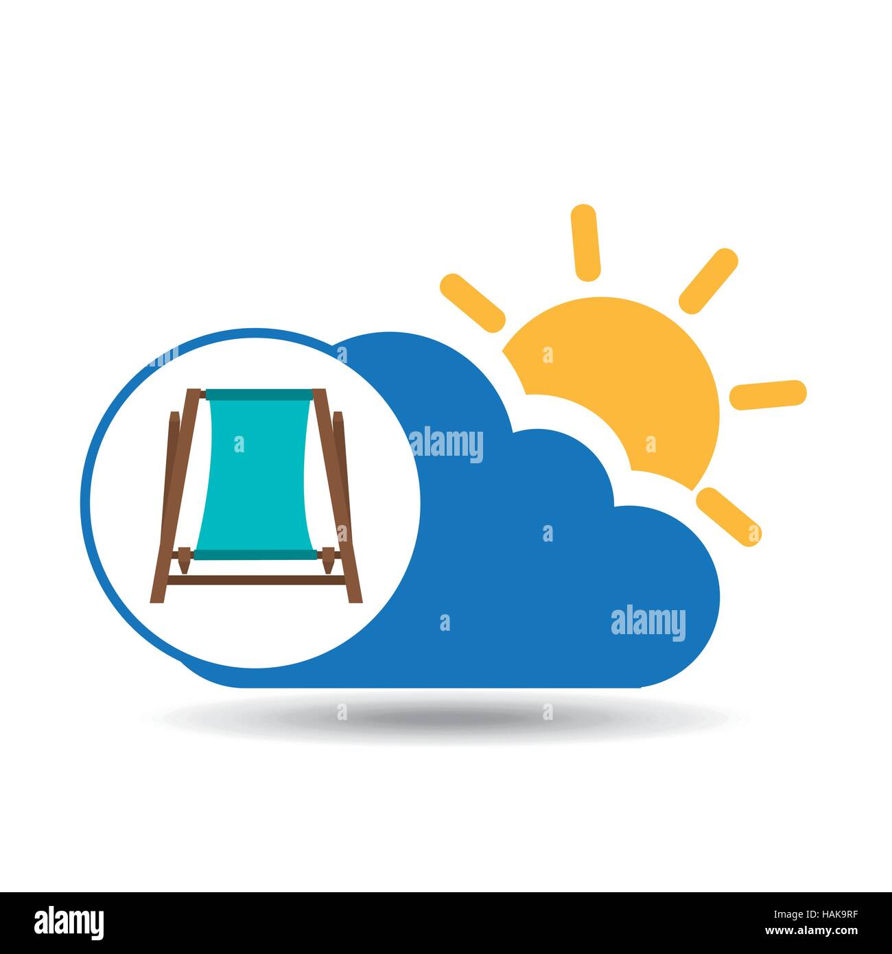 summer vacation design beach chair icon vector illustration eps 10 ...