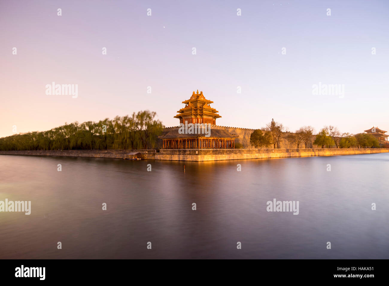 Watchtower, Forbidden City, Beijing, China Stock Photo