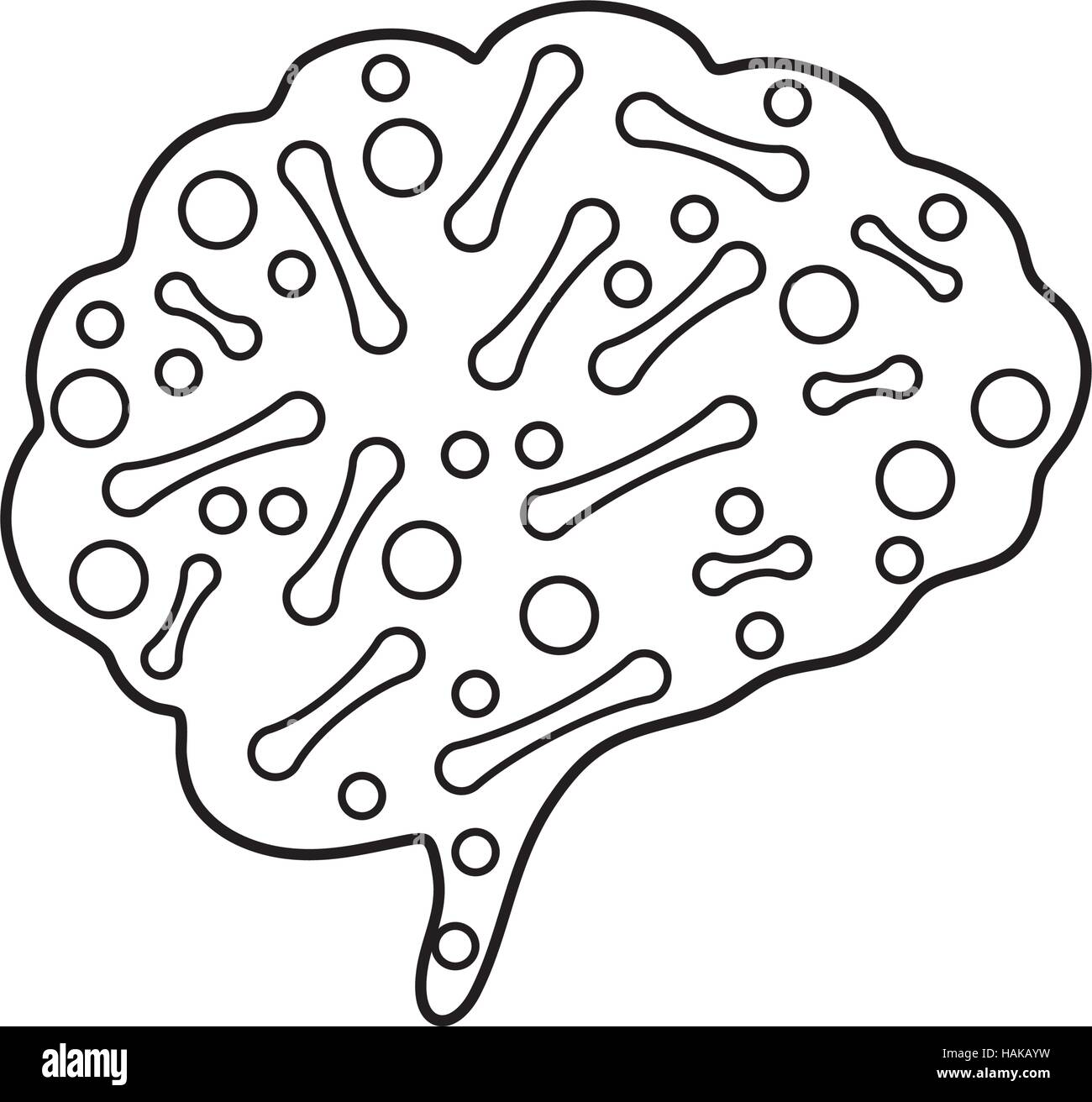 Human brain mind icon vector illustration graphic design Stock Vector ...