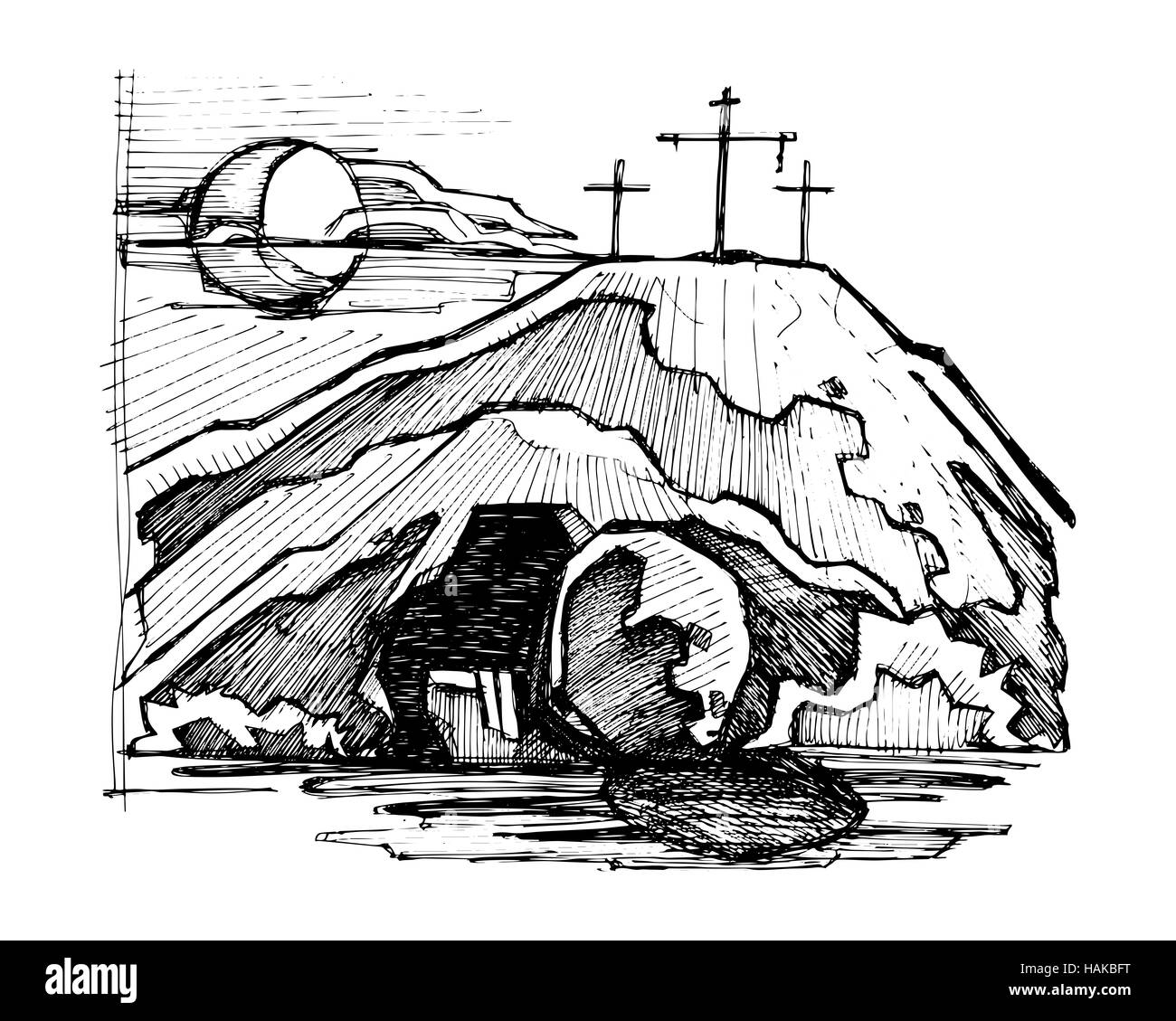 Empty Tomb Drawing