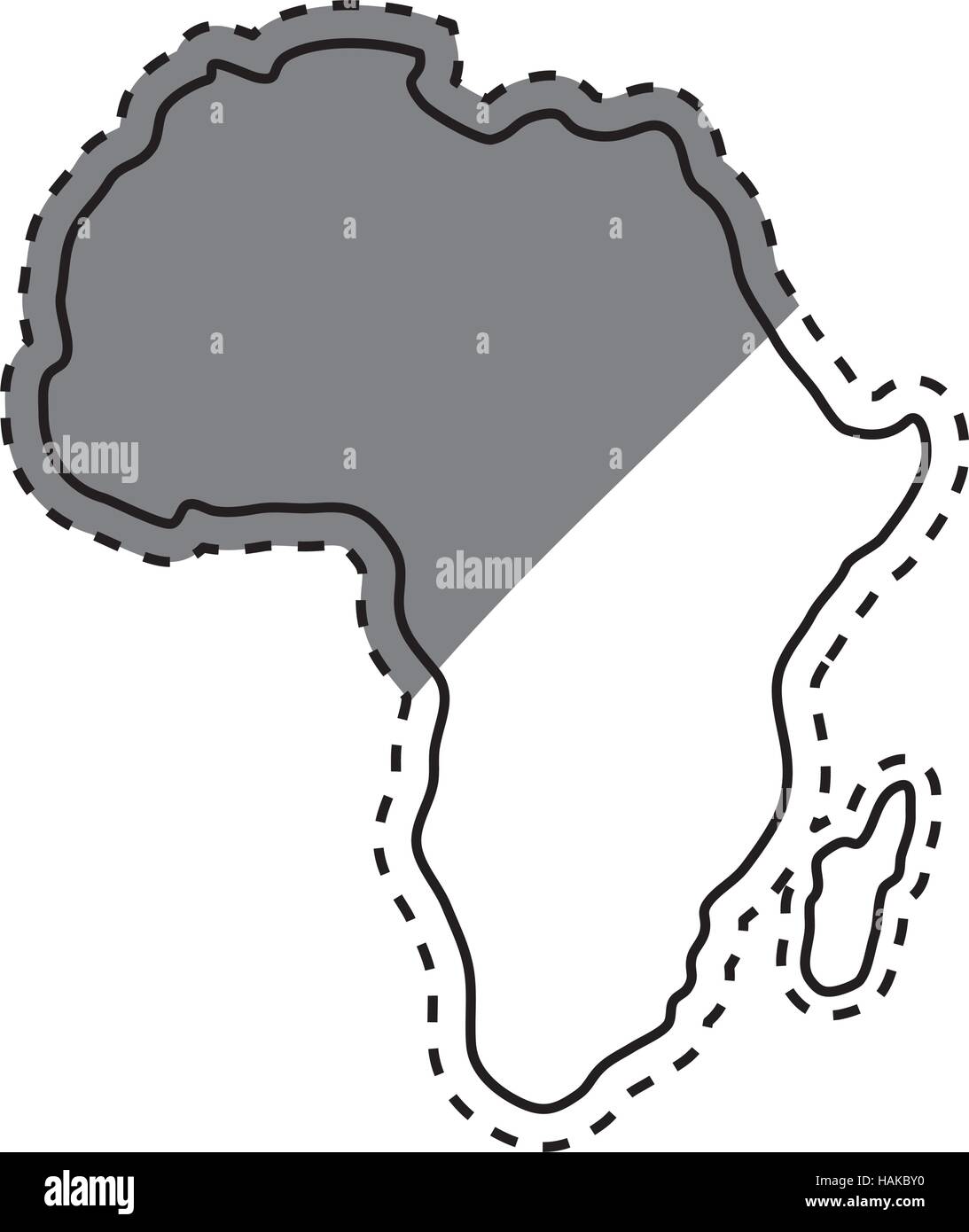 Africa map silhouette icon vector illustration graphic design Stock ...