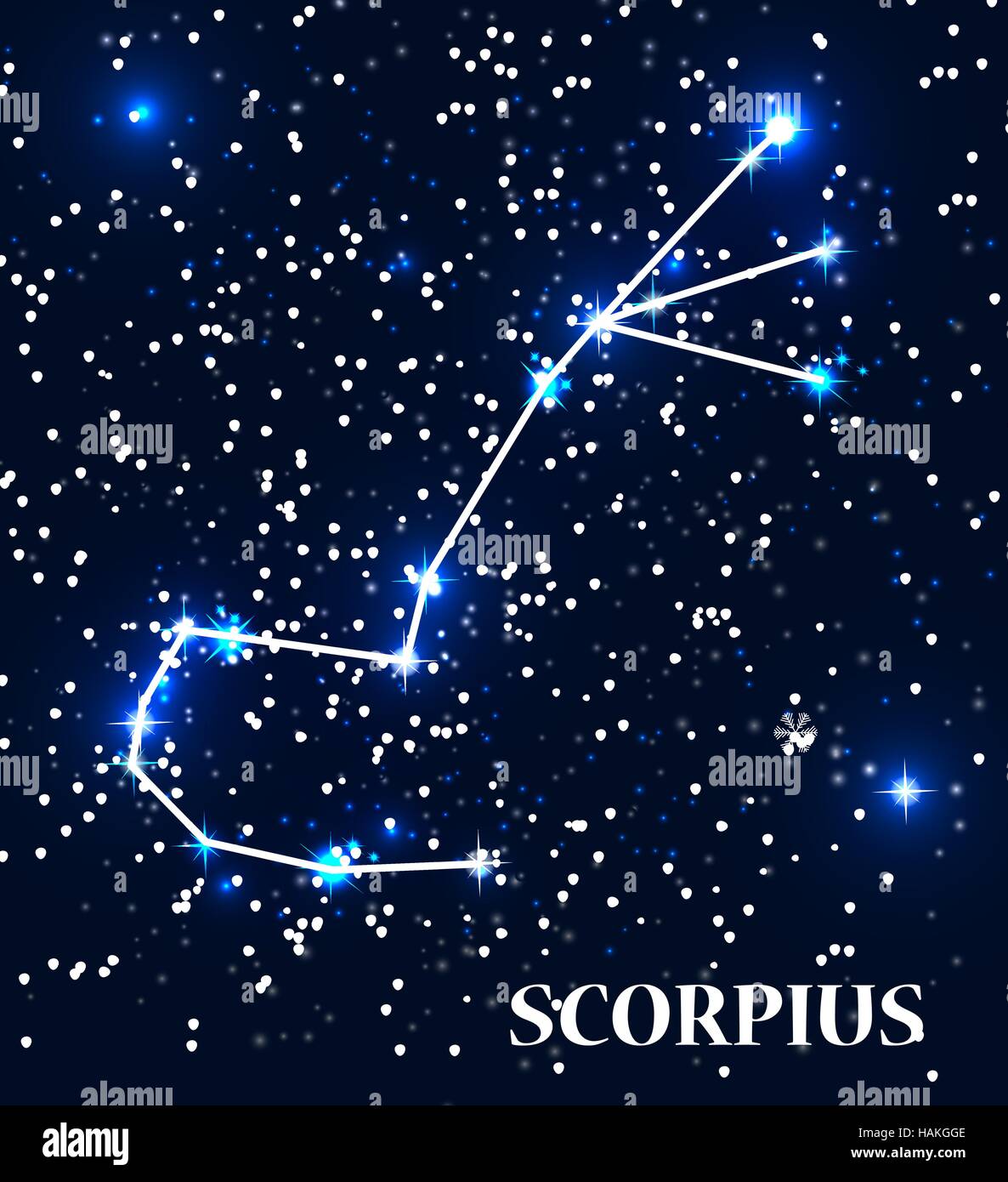 Symbol Scorpius Zodiac Sign. Vector Illustration. Stock Vector
