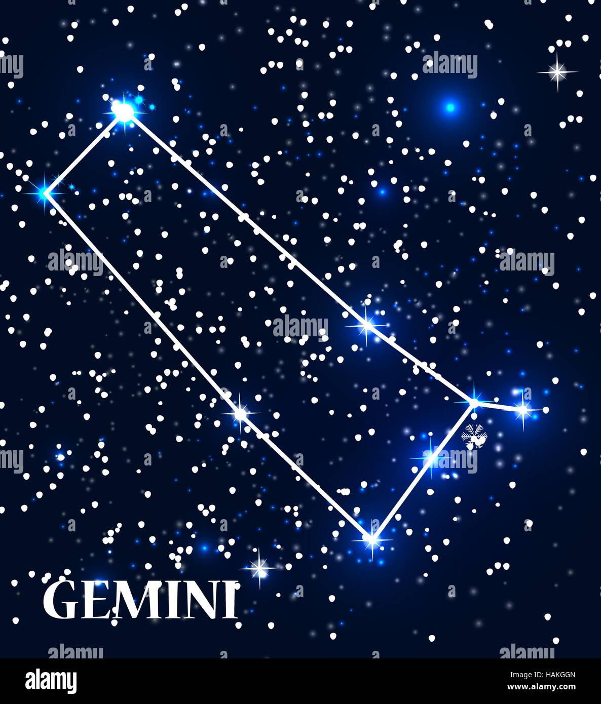 Symbol Gemini Zodiac Sign. Vector Illustration. Stock Vector