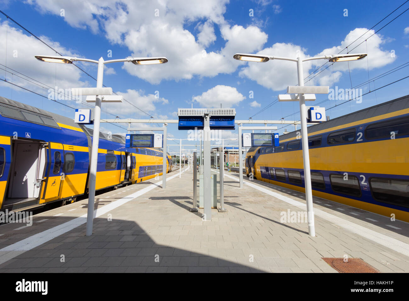 Intercity train at Arnhem Central Station, The Netherlands Stock Photo