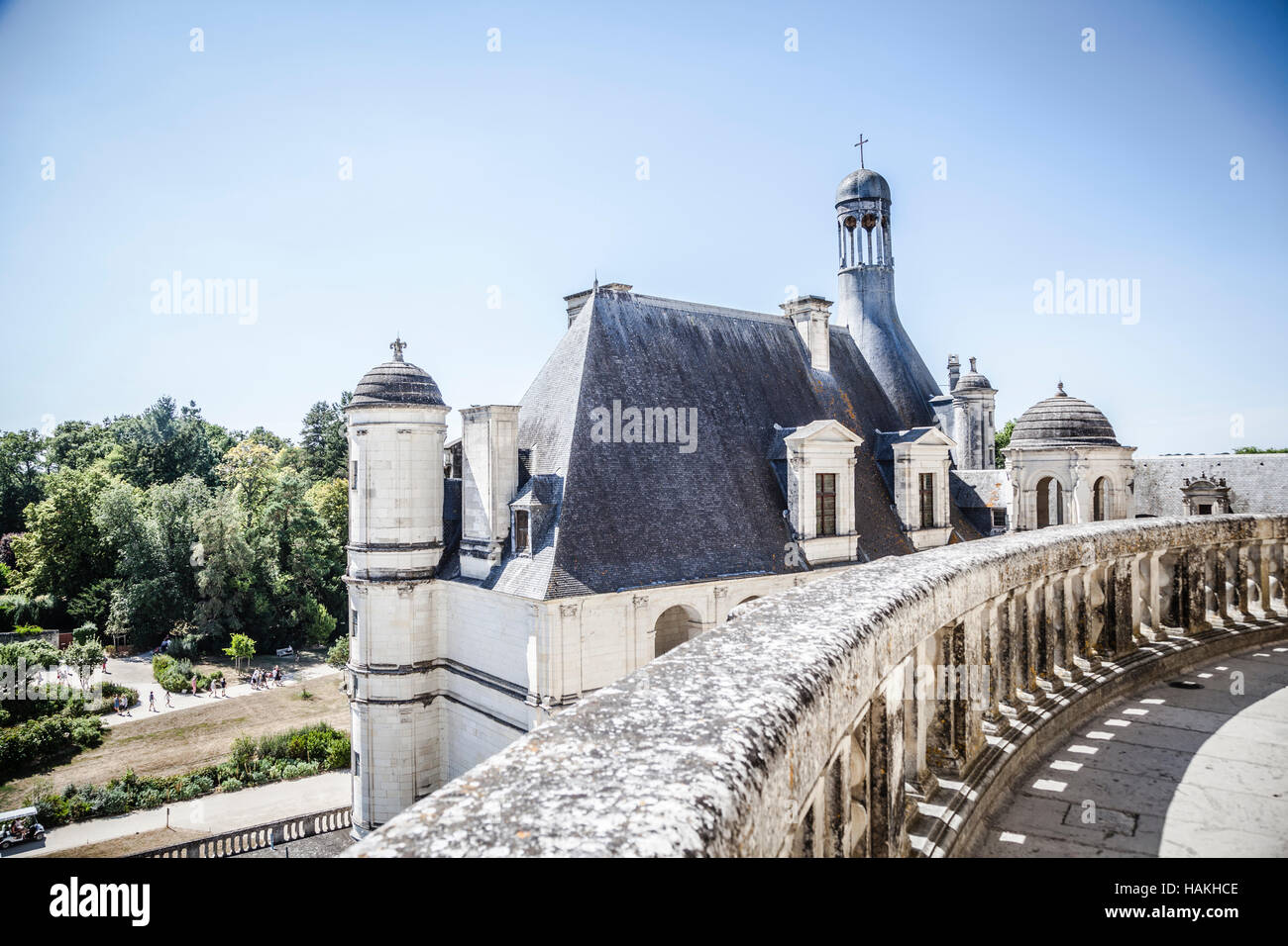 The royal Chateau de Chambord at Chambord, Loir-et-Cher, France Stock Photo