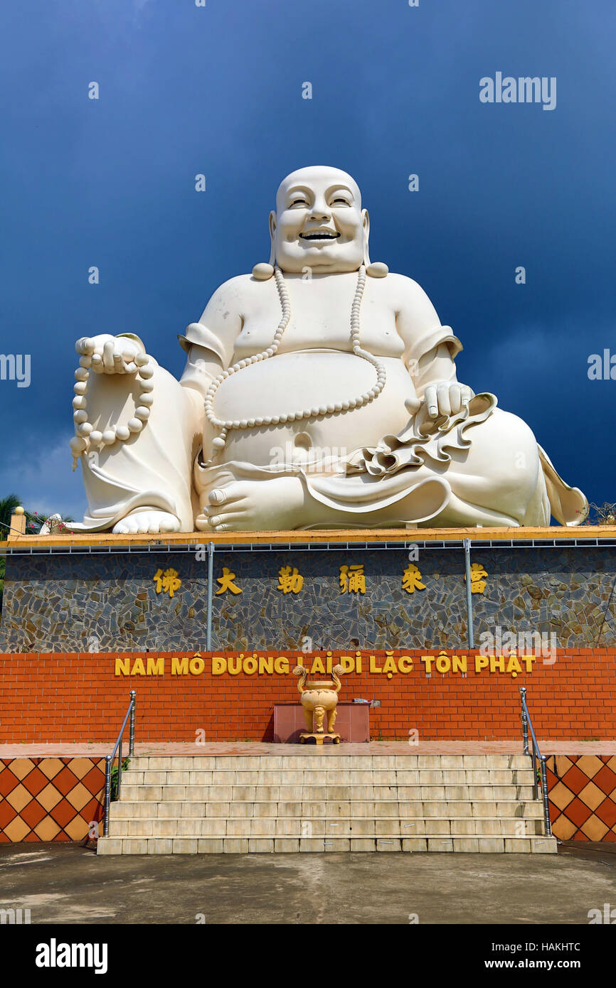 Giant Buddha statue at Vinh Trang Buddhist Temple, near My Tho, Mekong