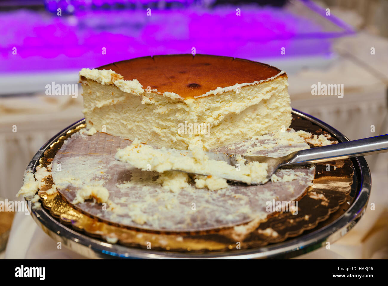 Wedding decoration with colorful eclairs, souffle, meringues, muffins