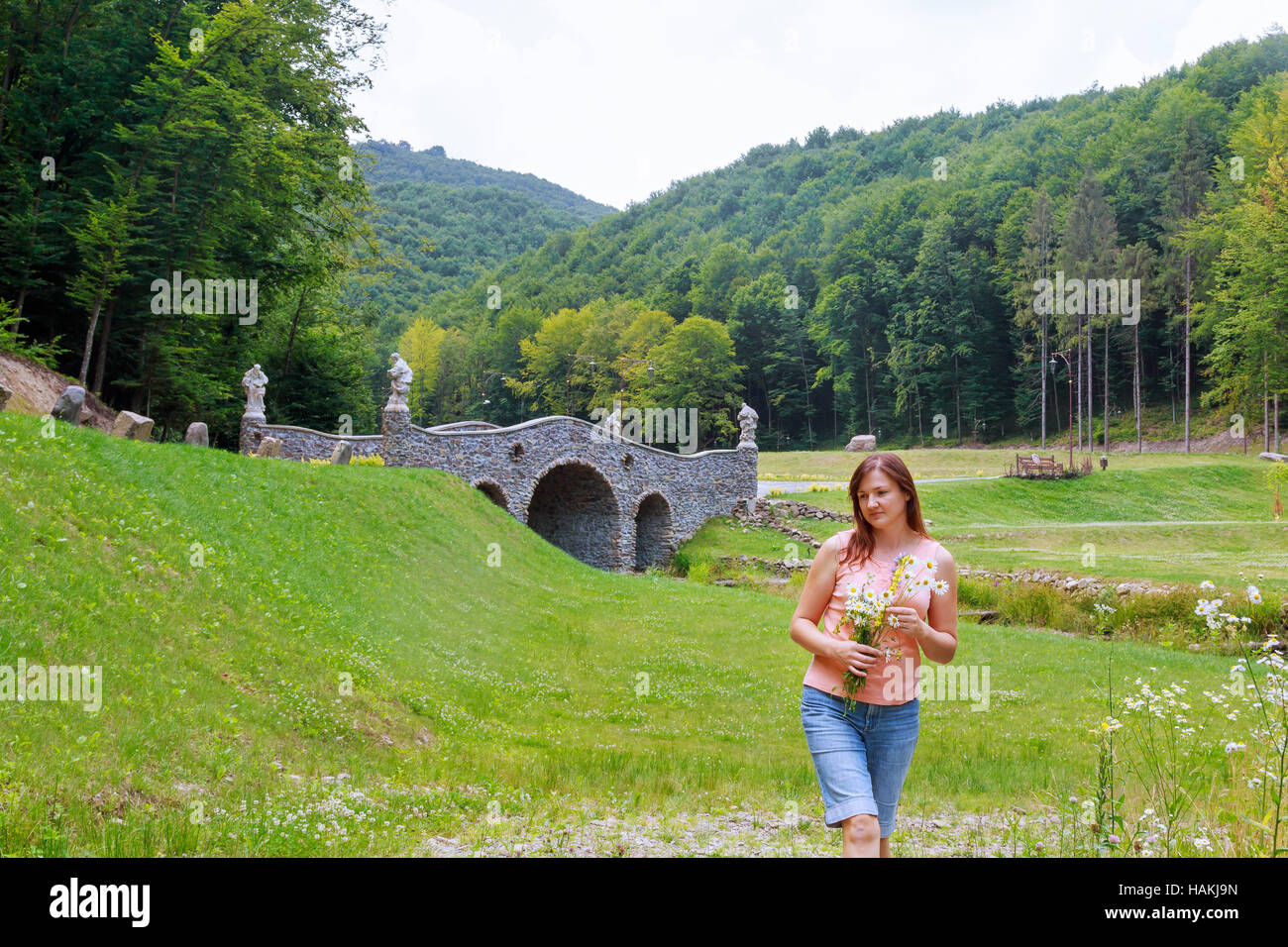 Woman in beautiful dress walks hi-res stock photography and images - Alamy