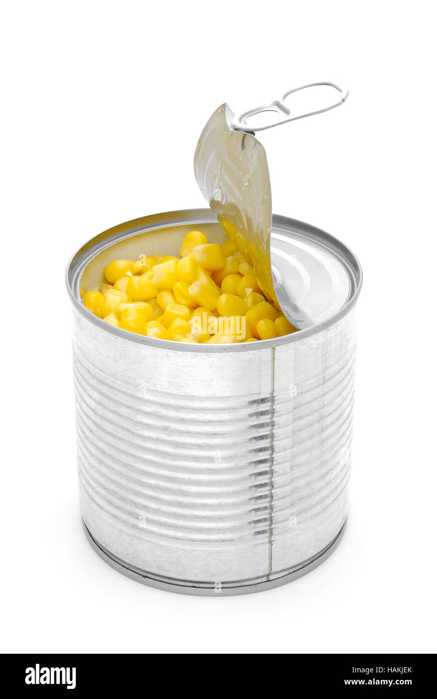 canned sweet corn Stock Photo